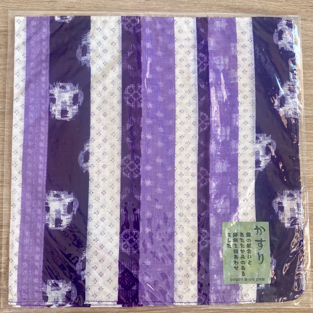 New Purple Furoshiki, Wrapping Cloth and Kimono Pattern Fabric